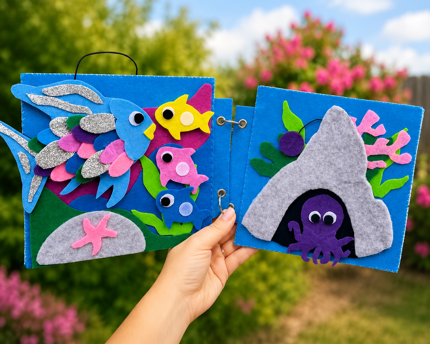 Rainbow Fish Busy Book Page